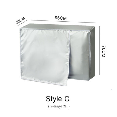 4 izmēra gaisa kondicionētāja pārsegs Āra ierīces pārsegs Galvenās mašīnas pārsegs Ūdensizturīgs pretputekļu un sniega tīrīšanas maisa aizsargs