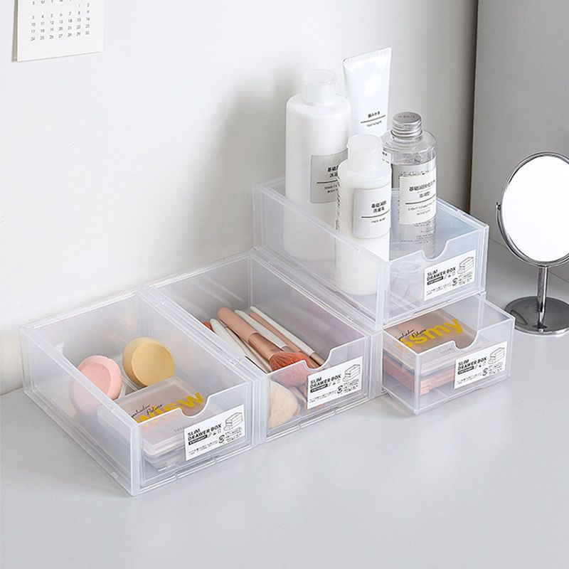 Galda organizators Atvilktņu tips Kancelejas preču glabāšanas plaukts Kosmētikas uzglabāšanas kaste Galda plastmasas kastīte var tikt sakrauta brīvi apvienota