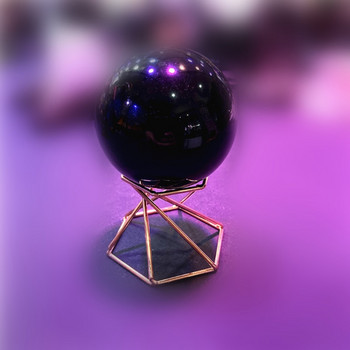 Метална стойка за дисплей за кристална стъклена леща Топка Сфера Глобус Държач Вихров крак Гъба за грим Органайзер Поставка Домашен декор