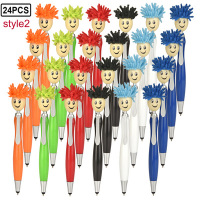 Elektronisko spilventiņu tālruņa skārienpildspalvu komplekts un lodīšu pildspalvas ar MOP Topper irbuli un iepakojuma maisiņu bērniem