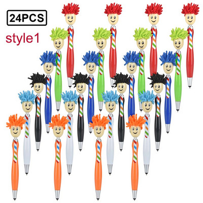 Elektronisko spilventiņu tālruņa skārienpildspalvu komplekts un lodīšu pildspalvas ar MOP Topper irbuli un iepakojuma maisiņu bērniem