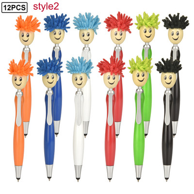 Elektronisko spilventiņu tālruņa skārienpildspalvu komplekts un lodīšu pildspalvas ar MOP Topper irbuli un iepakojuma maisiņu bērniem