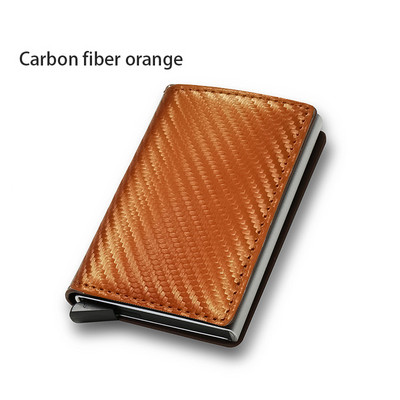 Vékony alumínium pénztárca automatikus felugró bankkártya tokkal, rugalmas hátlapi azonosítóval, hitelkártyatartóval, mini RFID pénztárcaszervezővel