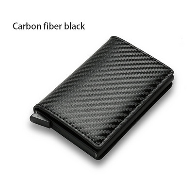 Vékony alumínium pénztárca automatikus felugró bankkártya tokkal, rugalmas hátlapi azonosítóval, hitelkártyatartóval, mini RFID pénztárcaszervezővel