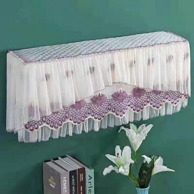 Viegls luksusa izšūšanas gaisa kondicionētājs, putekļu necaurlaidīgs audums mājas dekorēšanai, putekļu pārsegs pret triecienu, piekarināms tipa kondicionieris