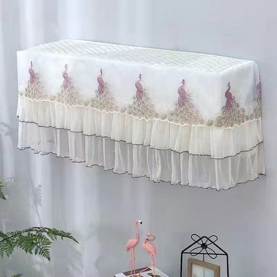 Viegls luksusa izšūšanas gaisa kondicionētājs, putekļu necaurlaidīgs audums mājas dekorēšanai, putekļu pārsegs pret triecienu, piekarināms tipa kondicionieris