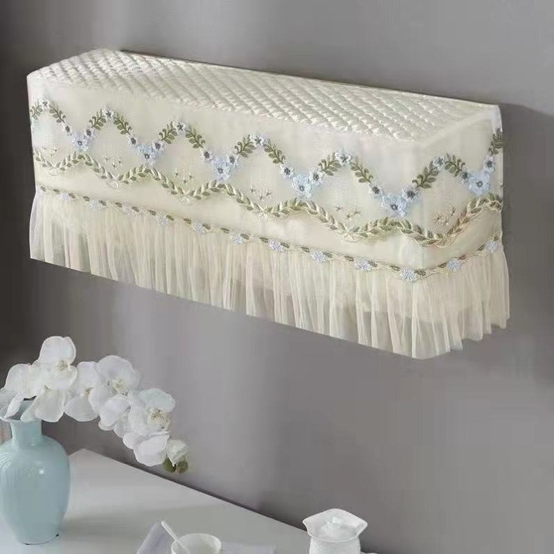 Viegls luksusa izšūšanas gaisa kondicionētājs, putekļu necaurlaidīgs audums mājas dekorēšanai, putekļu pārsegs pret triecienu, piekarināms tipa kondicionieris