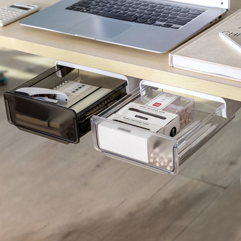 Po stalu Biuro konteineris Stalinis stovas Stalinis tvarkytuvas Stalčius Raštinės reikmenų laikymo Makiažo dėklas po stalu Dėžė