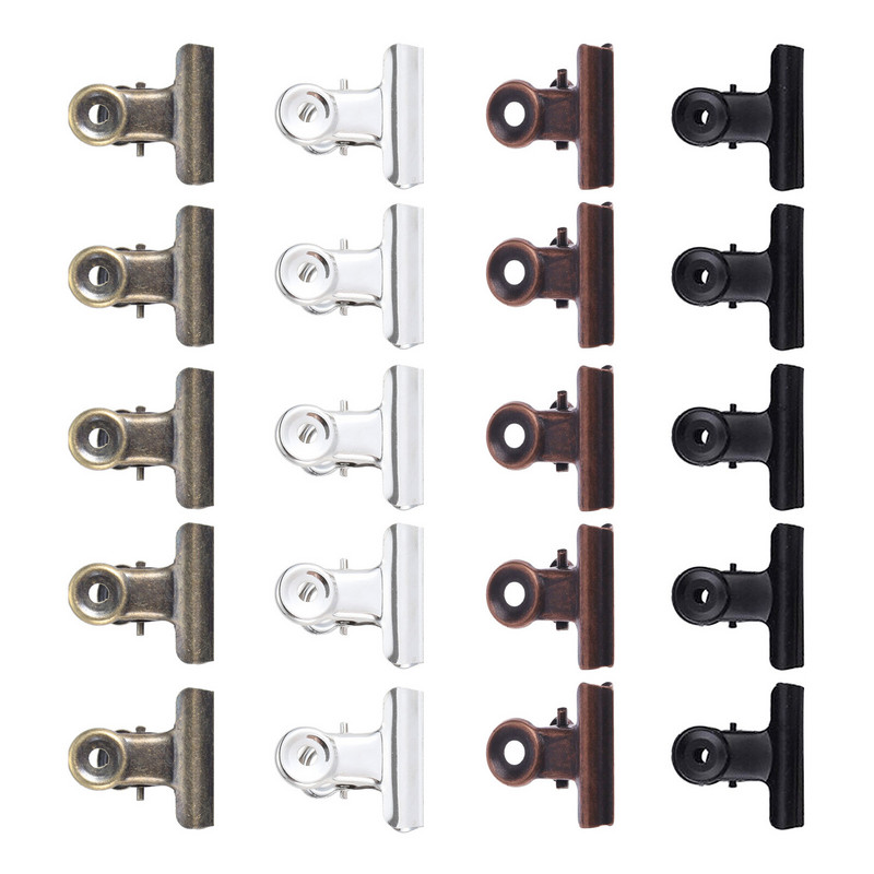 5-20gab. Sasaistes saspraudes Vidēja izmēra Metāla Apaļas Skavas Papīrs Antikvariāts Bronza/Sudrabs/Sarkans Misiņš/Melni rēķini Mājas Biroja Skola 32x30mm