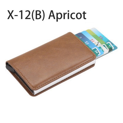 Hitelkártyatartós pénztárca férfi női RFID alumínium bankkártyatartó tok Mini RFID pénztárca Vintage bőr pénztárca csíptetőkkel