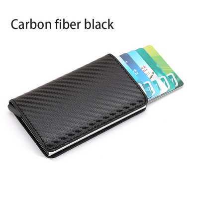 Kredītkaršu maciņš vīriešu maks Sieviešu RFID alumīnija bankas karšu turētāja futrālis Mini RFID maks Vintage ādas maks ar naudas sprādzēm