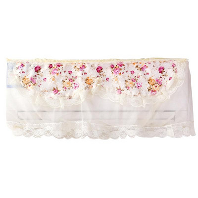 Pitsist õhukonditsioneeri kate Romantiline pulmakaunistus Seinale paigaldatav kliimaseade lillelised kodu tolmukatted