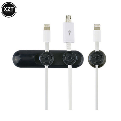 Oppselve Magnet Desktop Line Clip Korras mobiiltelefoni juhtmete haldus Andmelaadimiskaabli korraldaja hoidik silikoonist kaablikerija