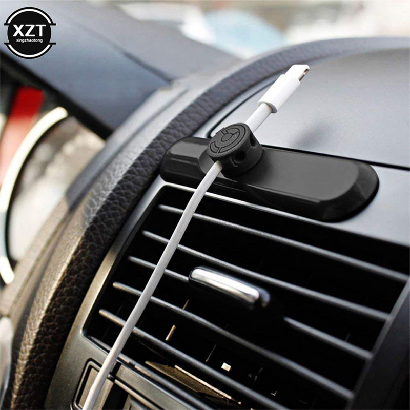 Oppselve Magnet Desktop Line Clip Korras mobiiltelefoni juhtmete haldus Andmelaadimiskaabli korraldaja hoidik silikoonist kaablikerija