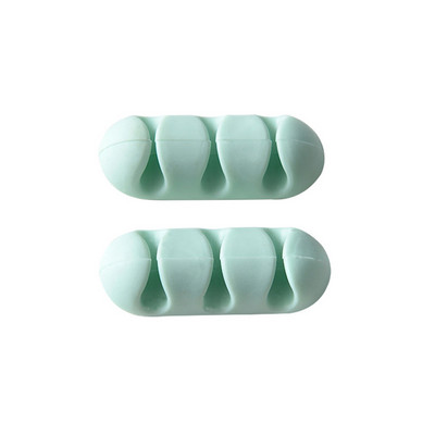 2 buc. Înfășurator de cabluri colorat pentru depozitare a firului Suport de gestionare a cablurilor din silicon Organizator de birou ordonat pentru cablu digital, birou, suport de acasă