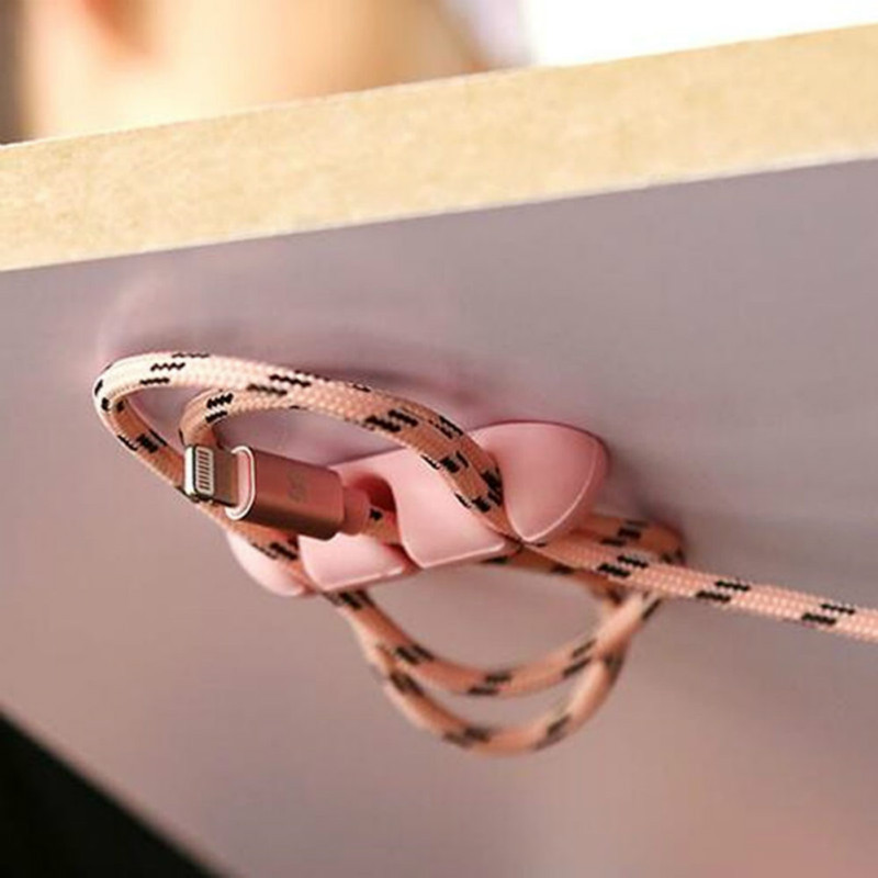 2 buc. Înfășurator de cabluri colorat pentru depozitare a firului Suport de gestionare a cablurilor din silicon Organizator de birou ordonat pentru cablu digital, birou, suport de acasă