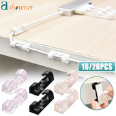 16/20 vnt. kabelių spaustukų organizatorius, nuleidžiamas laido laikiklis, laido valdymas, lipnus kabelių spaustukų tvarkytuvas, fiksuotas gnybtas duomenų laido vyniotuvas