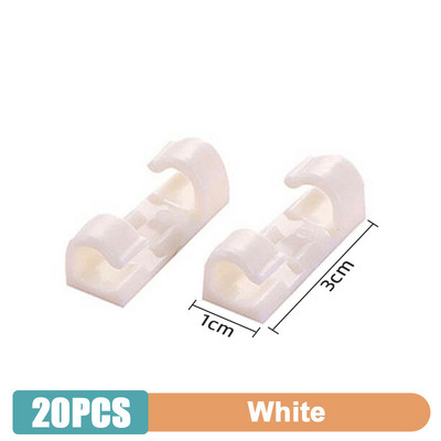 16/20 vnt. kabelių spaustukų organizatorius, nuleidžiamas laido laikiklis, laido valdymas, lipnus kabelių spaustukų tvarkytuvas, fiksuotas gnybtas duomenų laido vyniotuvas