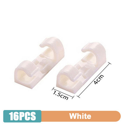 16/20 vnt. kabelių spaustukų organizatorius, nuleidžiamas laido laikiklis, laido valdymas, lipnus kabelių spaustukų tvarkytuvas, fiksuotas gnybtas duomenų laido vyniotuvas