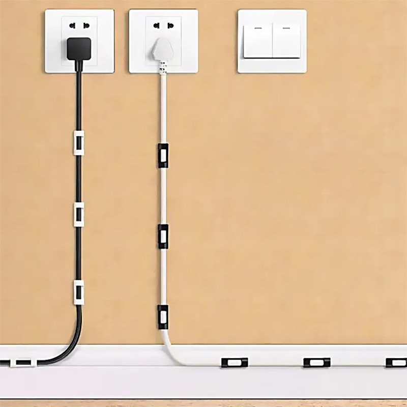 16/20 vnt. kabelių spaustukų organizatorius, nuleidžiamas laido laikiklis, laido valdymas, lipnus kabelių spaustukų tvarkytuvas, fiksuotas gnybtas duomenų laido vyniotuvas