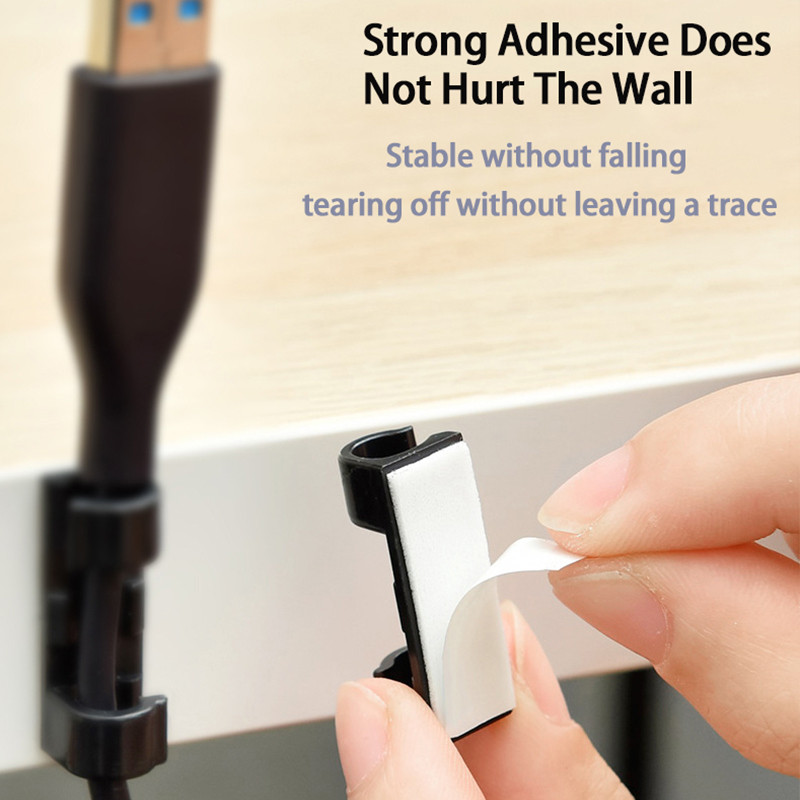 16/20 vnt. kabelių spaustukų organizatorius, nuleidžiamas laido laikiklis, laido valdymas, lipnus kabelių spaustukų tvarkytuvas, fiksuotas gnybtas duomenų laido vyniotuvas