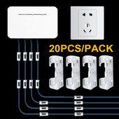 20 gab. Pašlīmējošie kabeļu skavas Mājas biroja galddatora organizators Vadu pārvaldnieks Vada turētājs Kabeļa skava austiņu līnijas uztīšanas fiksators