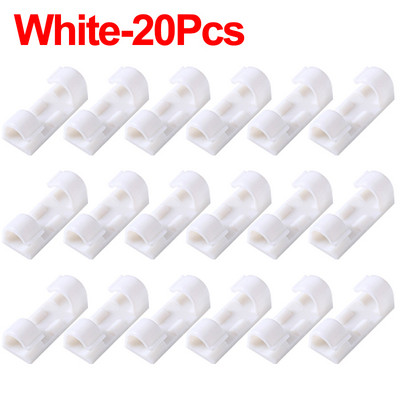 20 gab. Pašlīmējošie kabeļu skavas Mājas biroja galddatora organizators Vadu pārvaldnieks Vada turētājs Kabeļa skava austiņu līnijas uztīšanas fiksators