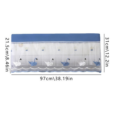 Légkondicionáló porvédő Tartós gyönyörű hímzett osztott AC burkolat Kényelmes porálló otthoni lakás védőhuzatok