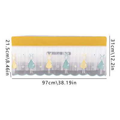 Légkondicionáló porvédő Tartós gyönyörű hímzett osztott AC burkolat Kényelmes porálló otthoni lakás védőhuzatok