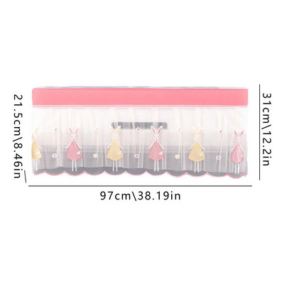 Légkondicionáló porvédő Tartós gyönyörű hímzett osztott AC burkolat Kényelmes porálló otthoni lakás védőhuzatok