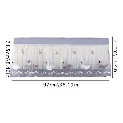 Légkondicionáló porvédő Tartós gyönyörű hímzett osztott AC burkolat Kényelmes porálló otthoni lakás védőhuzatok