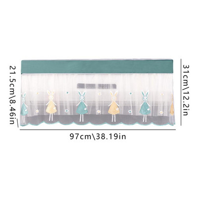 Légkondicionáló porvédő Tartós gyönyörű hímzett osztott AC burkolat Kényelmes porálló otthoni lakás védőhuzatok