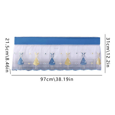 Légkondicionáló porvédő Tartós gyönyörű hímzett osztott AC burkolat Kényelmes porálló otthoni lakás védőhuzatok