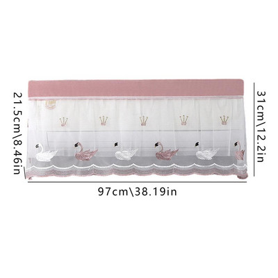 Légkondicionáló porvédő Tartós gyönyörű hímzett osztott AC burkolat Kényelmes porálló otthoni lakás védőhuzatok