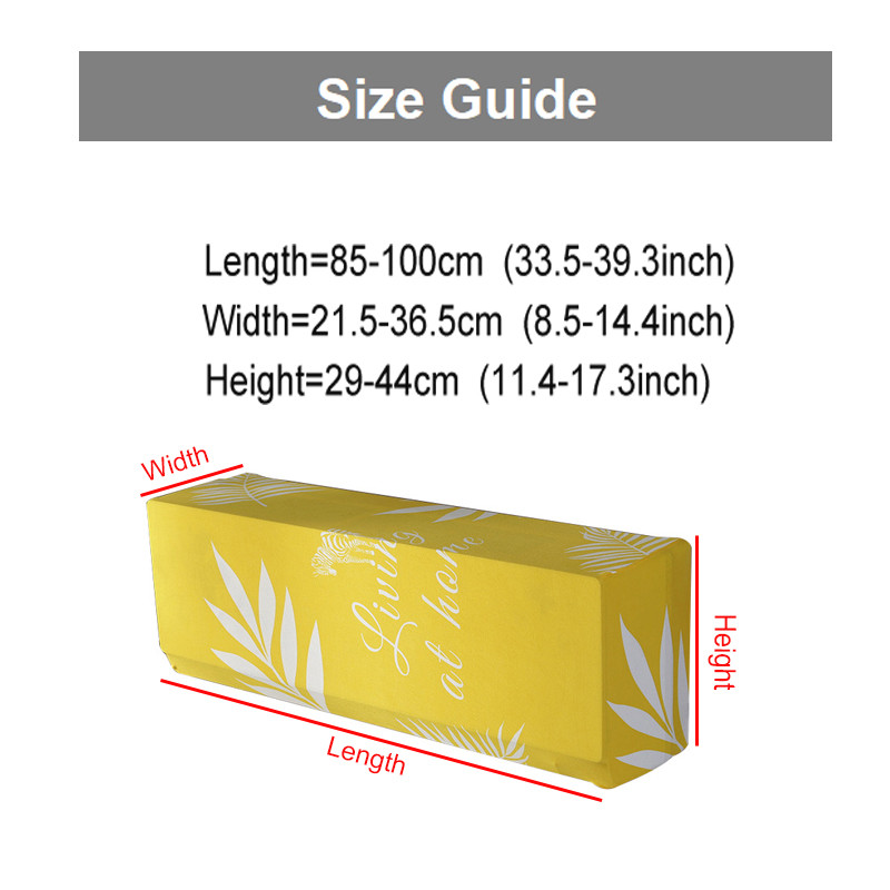 Pie sienas stiprināms Clim Cover Stretch Printed Gaisa kondicionētāja aizsargvāciņš Noņemams pie sienas stiprināms gaisa kondicionētāja pārsegs