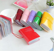 32 kortelės padėtis Mini kortelių knygelė kreditas / vardas / bankas / grynieji pinigai / kuponas / vizitinės kortelės laikiklis 5 spalvų mini PVC kortelės dėklas