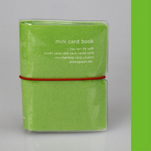 32 kortelės padėtis Mini kortelių knygelė kreditas / vardas / bankas / grynieji pinigai / kuponas / vizitinės kortelės laikiklis 5 spalvų mini PVC kortelės dėklas