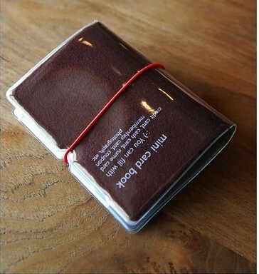 32 kortelės padėtis Mini kortelių knygelė kreditas / vardas / bankas / grynieji pinigai / kuponas / vizitinės kortelės laikiklis 5 spalvų mini PVC kortelės dėklas