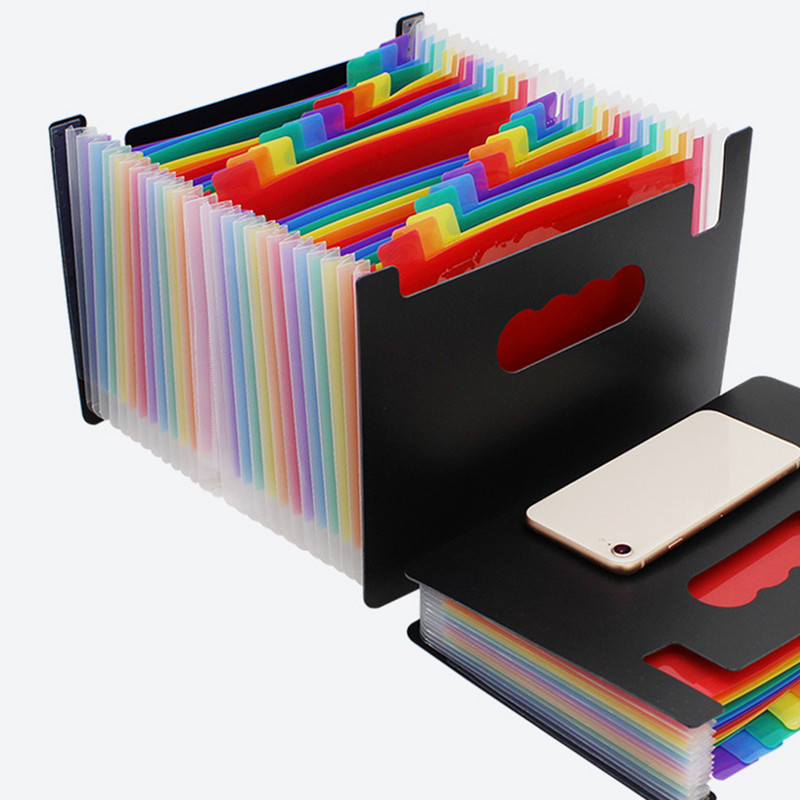 2/3/4/6 slāņa informācijas soma Uzglabāšanas mape Krāsains A5 daudzslāņu izvēršams failu kvīšu mape Organizatora kabatas turētājs