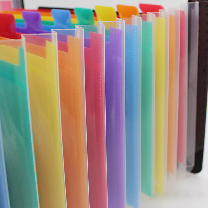 2/3/4/6 slāņa informācijas soma Uzglabāšanas mape Krāsains A5 daudzslāņu izvēršams failu kvīšu mape Organizatora kabatas turētājs