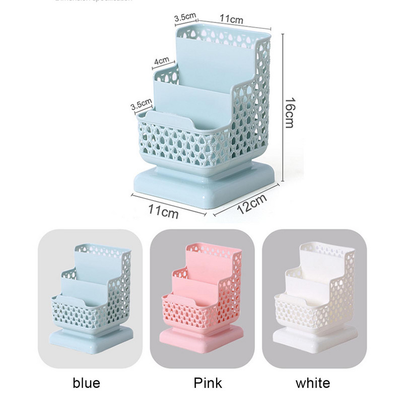 1db irodai rendszerező asztali toll tárolódoboz ceruza ecset edény tolltartó sminkecset műanyag tartály Különféle asztali rendszerező