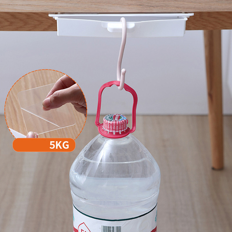 Pašlīmējoša zīmuļu paliktnis zem rakstāmgalda atvilktnes Uzglabāšanas kaste Kancelejas piederumu futrālis Virtuves nazis Nazis Dakšas konteiners Mājas biroja organizators