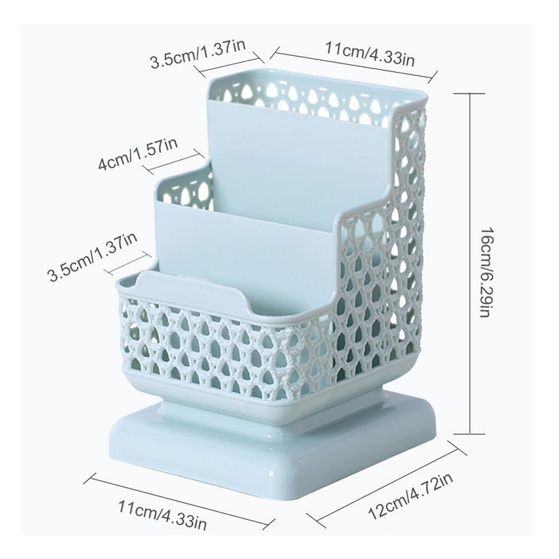 Jauns biroja organizators darbvirsmas pildspalvu uzglabāšanas kastīte zīmuļu otu pildspalvas turētājs grima otiņa plastmasas trauks dažādi rakstāmgalda organizators