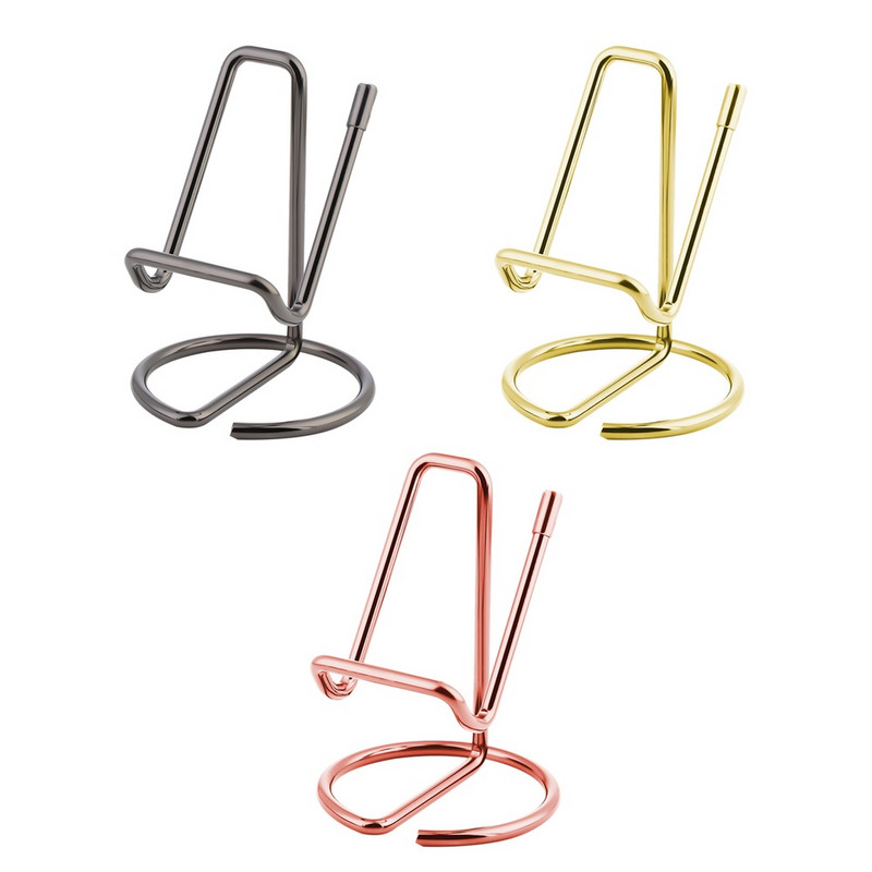 1PC Držač posjetnica Stalak za mobilni telefon za stol Slatki metalni držač zaslona Uredski stolni držač kartice s imenom za muškarce Žene