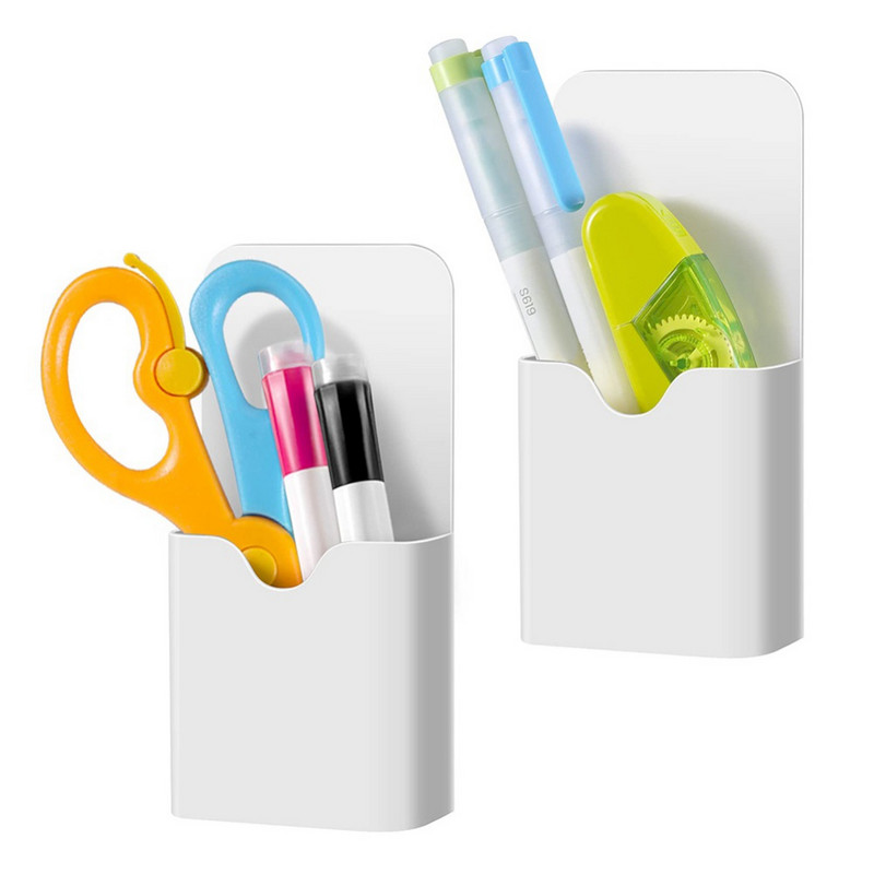 Magnētiskā ledusskapja uzglabāšanas kastīte marķieris zīmuļa pildspalvas turētājs rakstāmgalds uzglabāšanas organizators konteiners magnēts plastmasas biroja piederumi