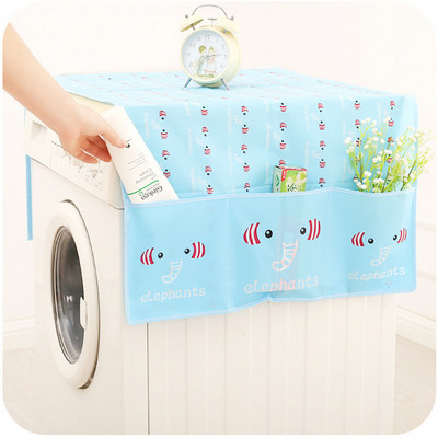 Augstas kvalitātes PEVA veļas mazgājamās mašīnas pārsegs Putekļu necaurlaidīgs veļas mazgājamās mašīnas pārklājums Ūdensnecaurlaidīgs vāks Ledusskapja pārsega korpusa piederumi