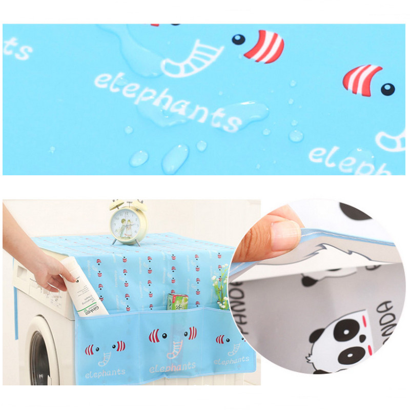 Augstas kvalitātes PEVA veļas mazgājamās mašīnas pārsegs Putekļu necaurlaidīgs veļas mazgājamās mašīnas pārklājums Ūdensnecaurlaidīgs vāks Ledusskapja pārsega korpusa piederumi