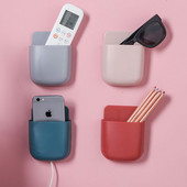 Nuotolinio valdymo pultas laikymo dėžė TV oro kondicionierius nuotolinio valdymo lizdas mobiliojo telefono laikiklis konteineris, montuojamas ant sienos