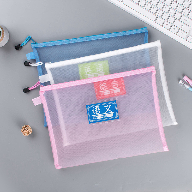 Fermoar din plastic Dosar pentru fișiere PVC A5 Geantă de arhivare pentru documente Cutie pentru documente Carți de accesorii Geanta de depozitare Rechizite de birou etui pentru creion