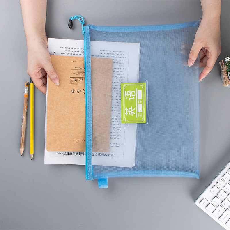 Fermoar din plastic Dosar pentru fișiere PVC A5 Geantă de arhivare pentru documente Cutie pentru documente Carți de accesorii Geanta de depozitare Rechizite de birou etui pentru creion